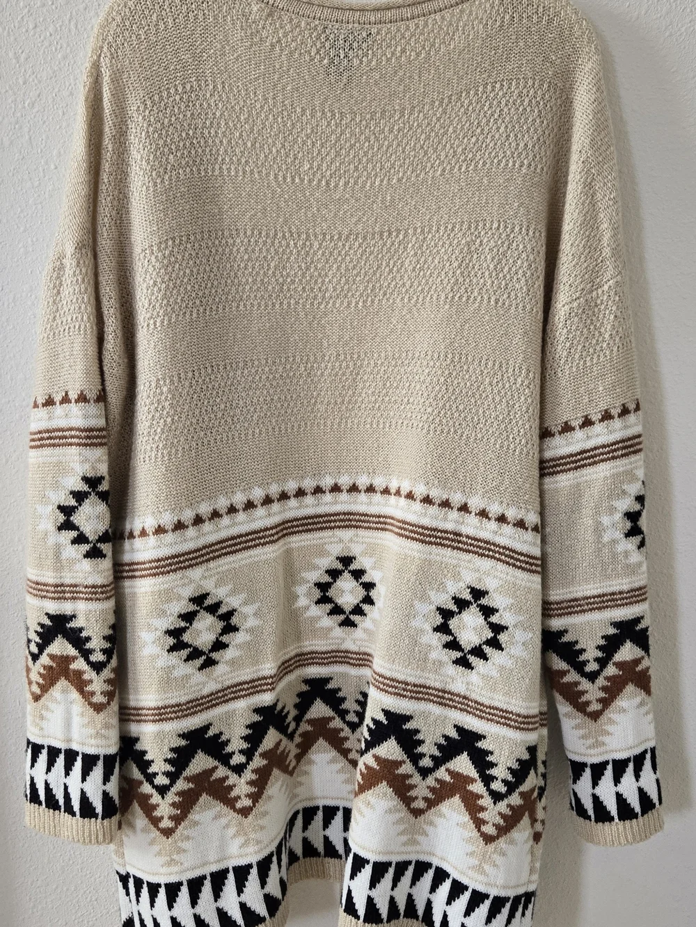 rue21 Oversized Southwestern Aztec Knit Open-Front Cardigan M